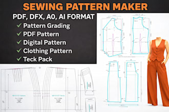 create professional sewing patterns for fashion and garments