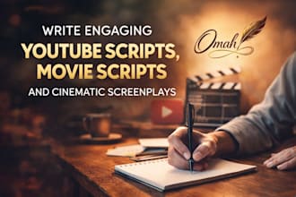 write engaging youtube scripts, movie scripts, and cinematic game screenplays