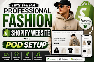 design a shopify clothing store for fashion and print on demand