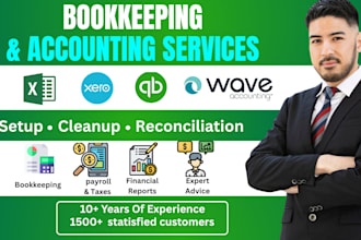 setup quickbooks online bookkeeping, xero booking cleanup and financial report