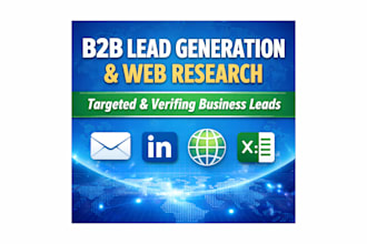 do b2b lead generation, web research and email list building