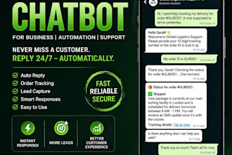 develop an ai whatsapp chatbot for customer support