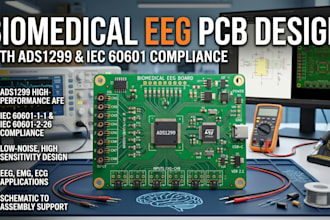design biomedical eeg pcb with ads1299 and iec 60601 compliance
