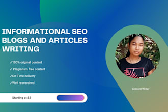 write seo friendly blogs and articles