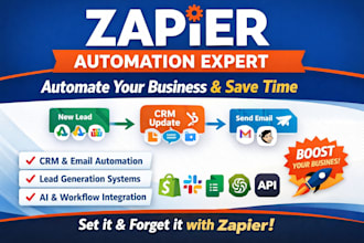 create zapier automation for crm, email and lead generation