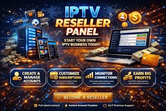 set up reseller panel strong 8k, sltv panel, gogo panel, lion ott, mega ott