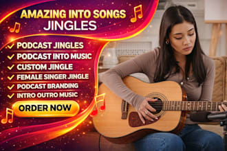 be your female singer songwriter for jingles, intros song
