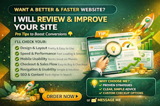 audit your shopify etsy wix or wordpress website and give feedback to improve