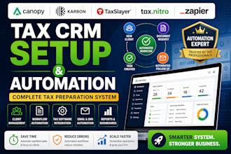 setup tax preparation crm canopy crm tax nitro tax slayer karbon zap integration