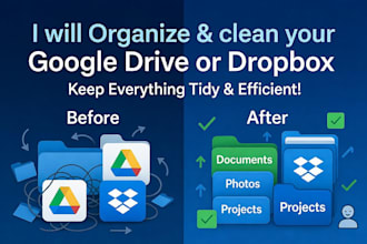 organize and clean your google drive or dropbox to keep everything tidy
