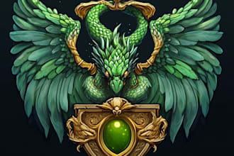 design a professional fantasy, rpg, scifi, nft logo
