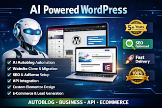 build ai powered wordpress website, automation, autoblog and API integration