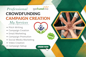 create and manage your medical fundraising campaign on gofundme or kickstarter