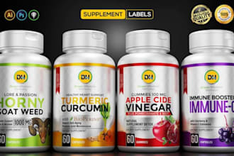 premium supplements label design,  cbd hemp label  product label and cannabis