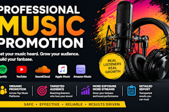 tidal music spotify music soundcloud music youtube music promotion