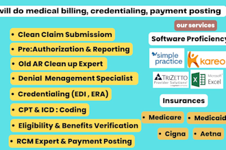 do medical billing ,credentialing , payment posting
