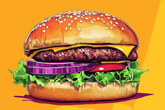 create food illustration in my style