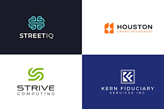 do modern minimalist custom business logo design