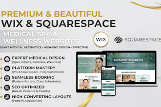 design wix medical spa aesthetics chiropractor squarespace wellness website SEO