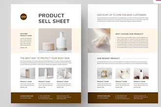 design product sales sheet redesign sell sheet price list product price sheet