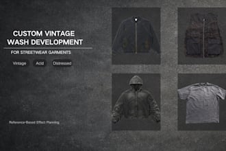 develop custom vintage wash effects for streetwear