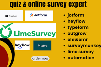create professional heyflow, jotform, typeform, outgrow,quiz