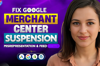 fix google merchant center suspension and misrepresentation and shopping ads