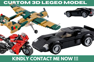 design custom lego moc car, vehicle, technic model xml partlist and instructions