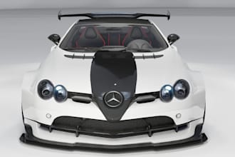 upgrade sportcar bodykit,2d draw to glb model,2026 f1 rear,game ready asset, ue5