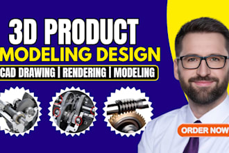 do product render, mechanical product design and 3d cad modeling in fusion 360