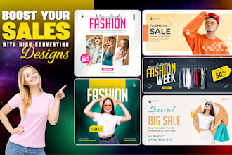 design shopify fashion, clothing and streetwear banner ads
