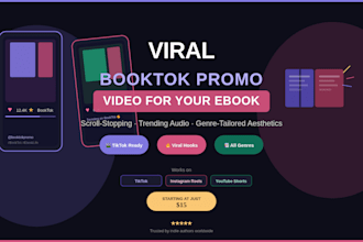 create a viral booktok promo video to promote your ebook
