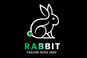 design wonderful excellent rabbit logo design for your brand