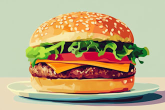 draw any food illustration you want