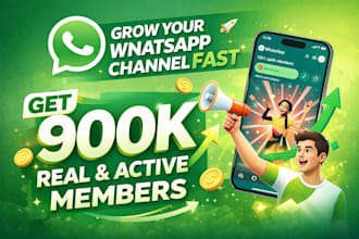 grow promote whatsapp channel 900k whatsapp followers