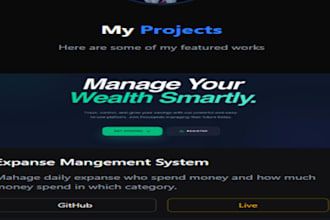 develop full stack web application