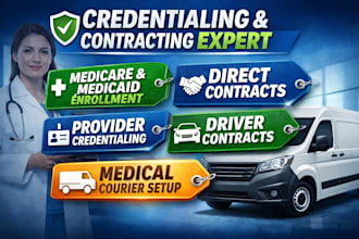 do credentialing and contracting, medical billing, npi registration, medicare,