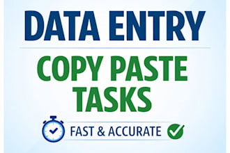 data entry and copy paste tasks