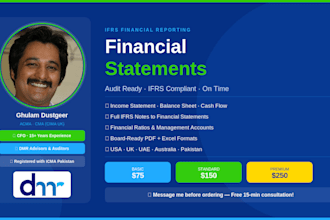 prepare ifrs financial statements, management accounts and annual reports