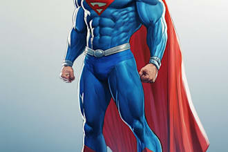 superhero character for comics