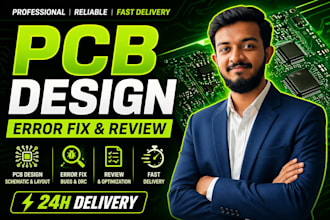 fix pcb design errors and review schematic and layout