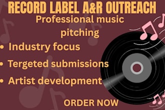 pitch your music to record labels and a r industry professionals