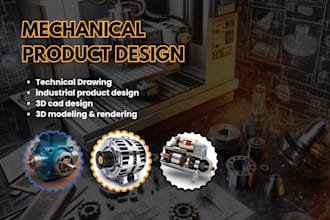do mechanical product design, mechanical engineering and cnc industrial design