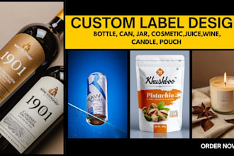 do premium can packaging bottle label, cosmetic label, food packaging, can label