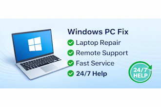 fix your windows pc, laptop issues and provide remote support