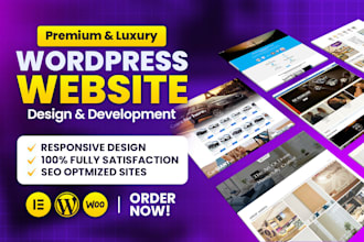 create luxury business wordpress website design, wordpress website development