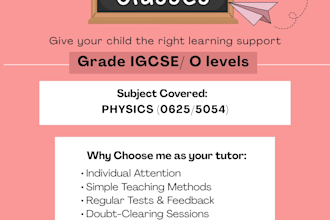 be your physics tutor if you are an igcse or o levels student