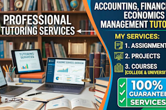 be accounting finance and economics tutor