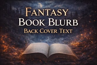 write a fantasy book blurb or back cover text