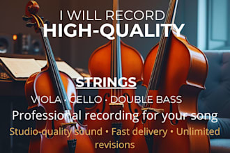 record high quality viola, cello, and double bass strings for your song
